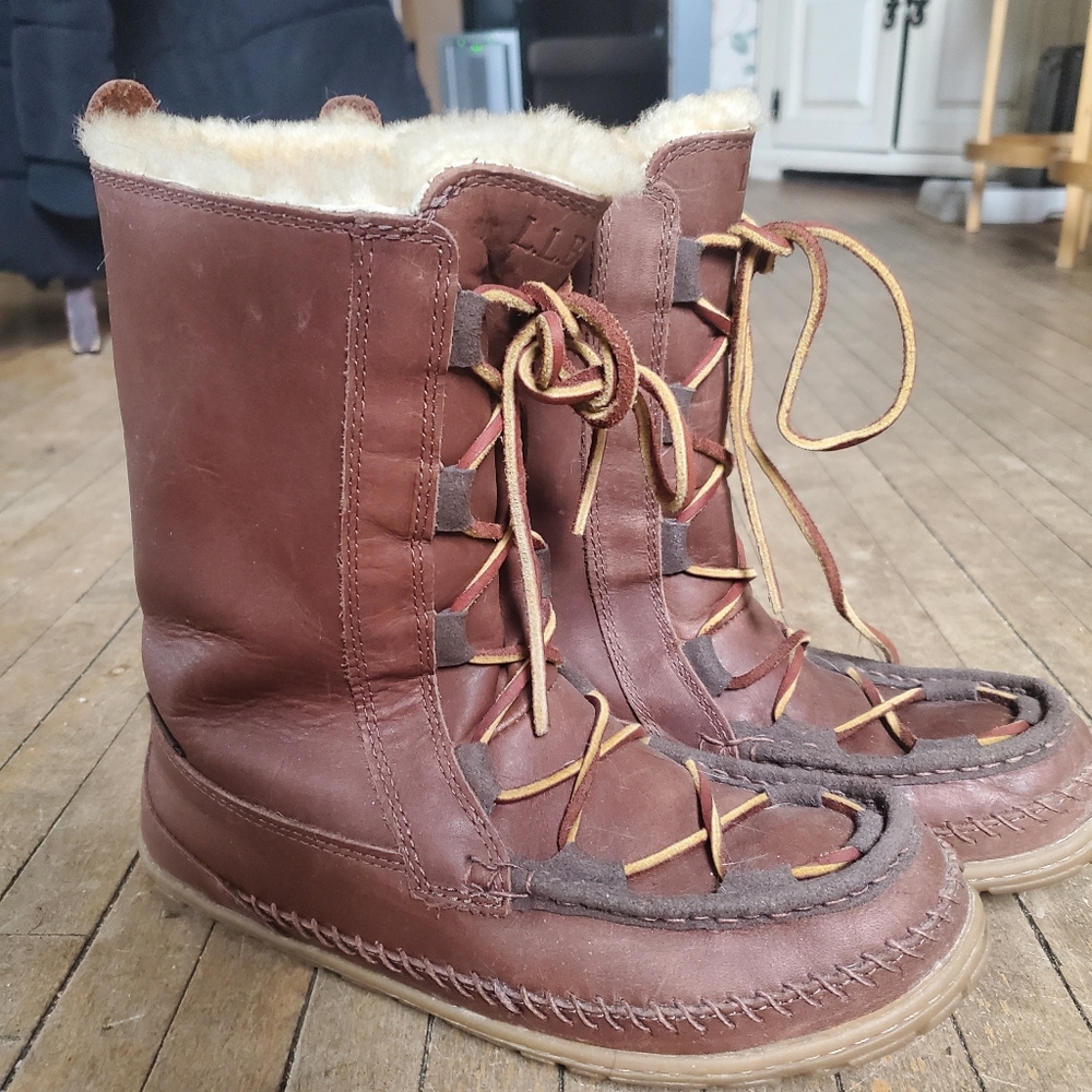 LL Bean Shearling and Suede Boots
